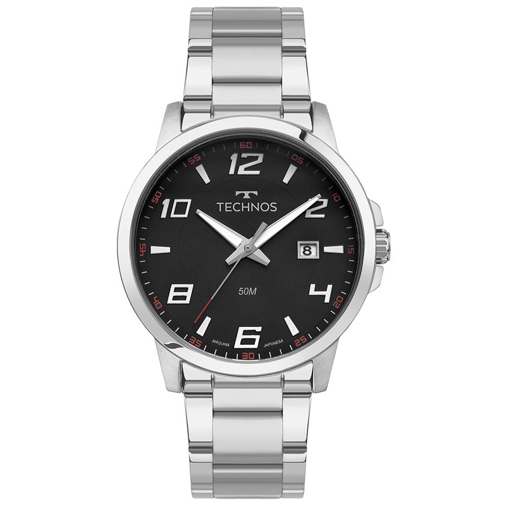 Relógio Technos Masculino Racer Prata - 2315LAT/1P - 1