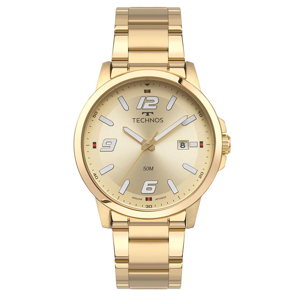 Relógio Technos Masculino Racer Dourado - 2315LAW/1X - 1