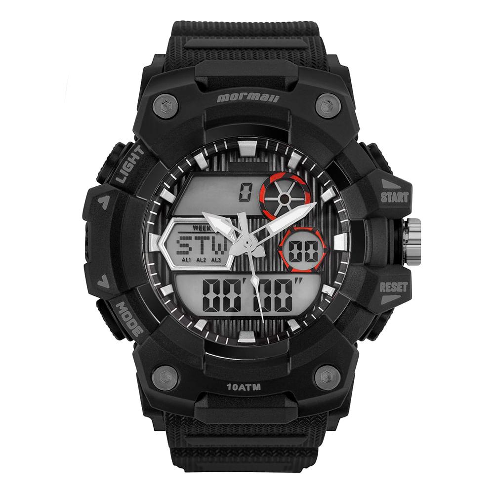 Relógio Mormaii Masculino Action Preto - MO0630/8R - 1