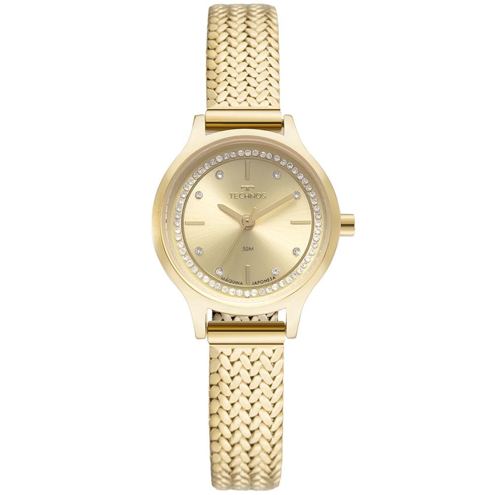 Relógio Technos Feminino Mini Dourado - GL32AU/1H - 1