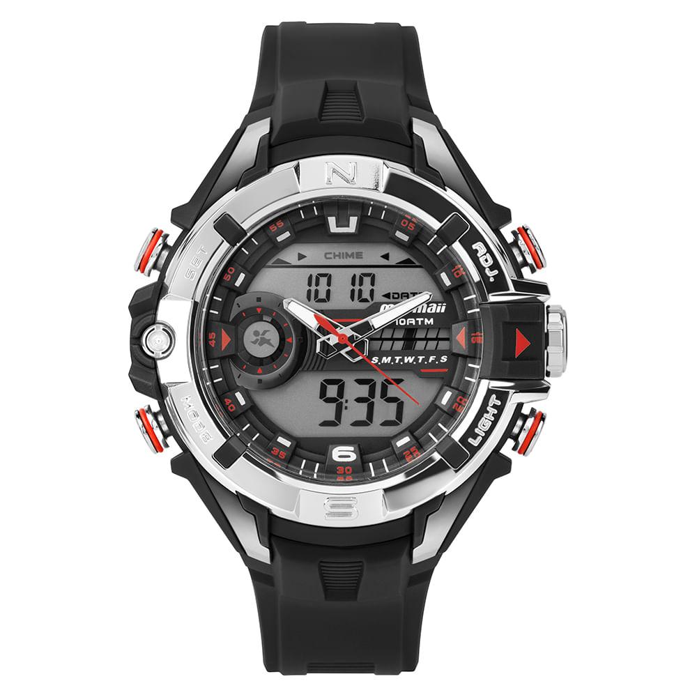 Relógio Mormaii Masculino Action Preto - MO1184/8P - 1