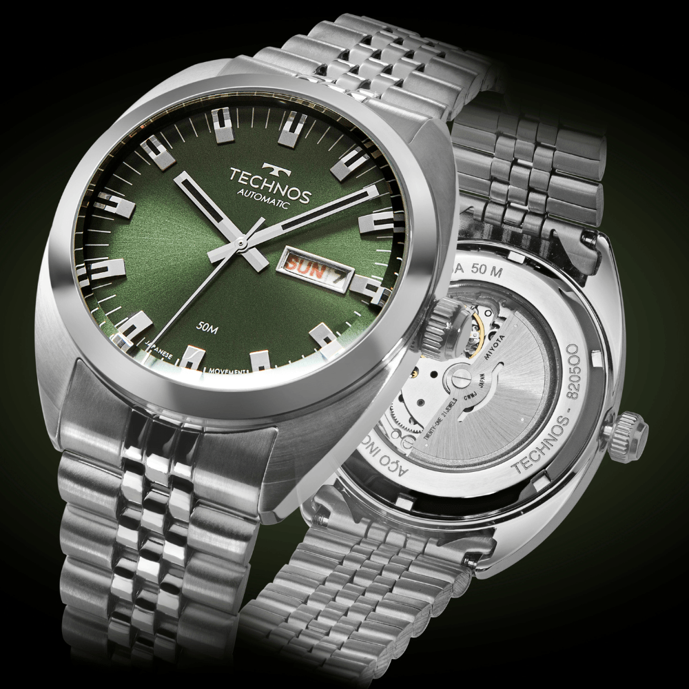 Relógio Technos Masculino Automatico Prata - 8205OO/1V - 6