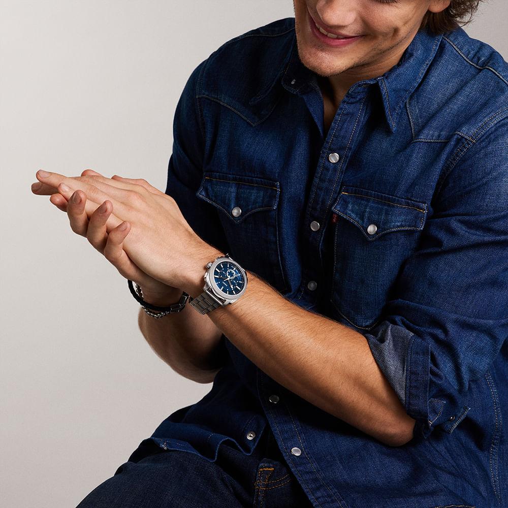 Relógio Fossil Masculino Machine Prata - FS6096/1AN - 4