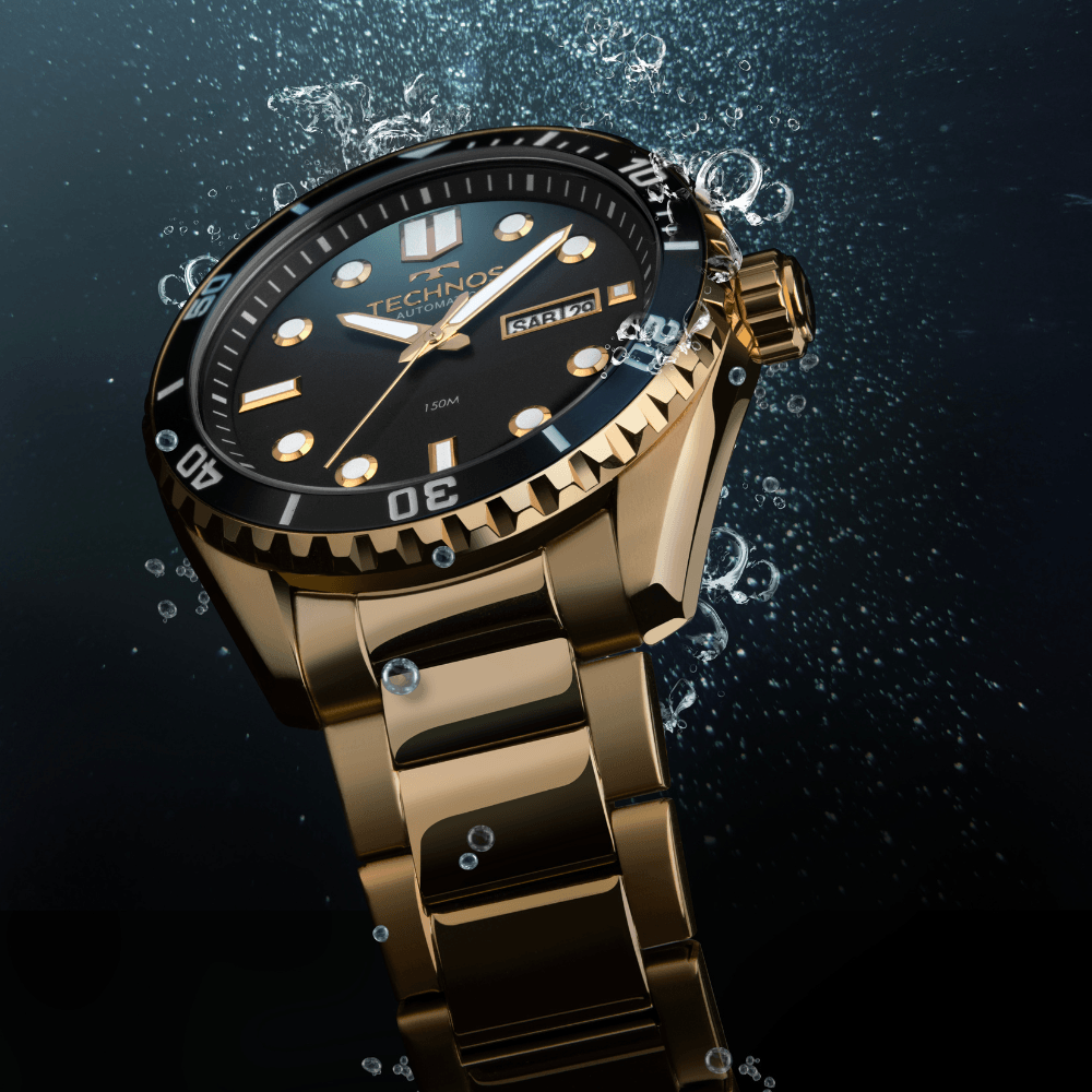 Relógio Technos Masculino Automático Dourado - 8205OZ/1P - 4