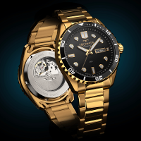 Relógio Technos Masculino Automático Dourado - 8205OZ/1P - 5