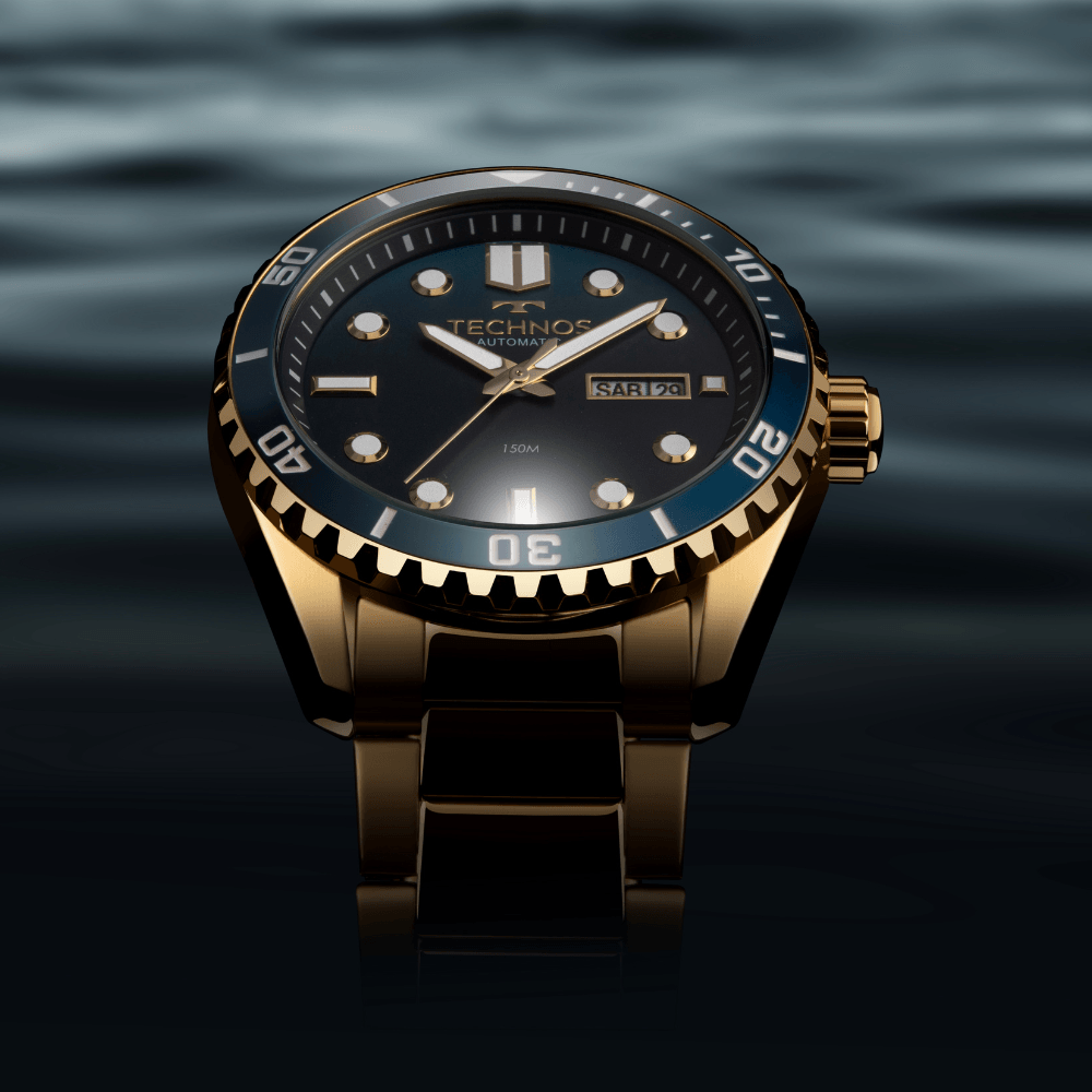 Relógio Technos Masculino Automático Dourado - 8205OZ/1A - 4