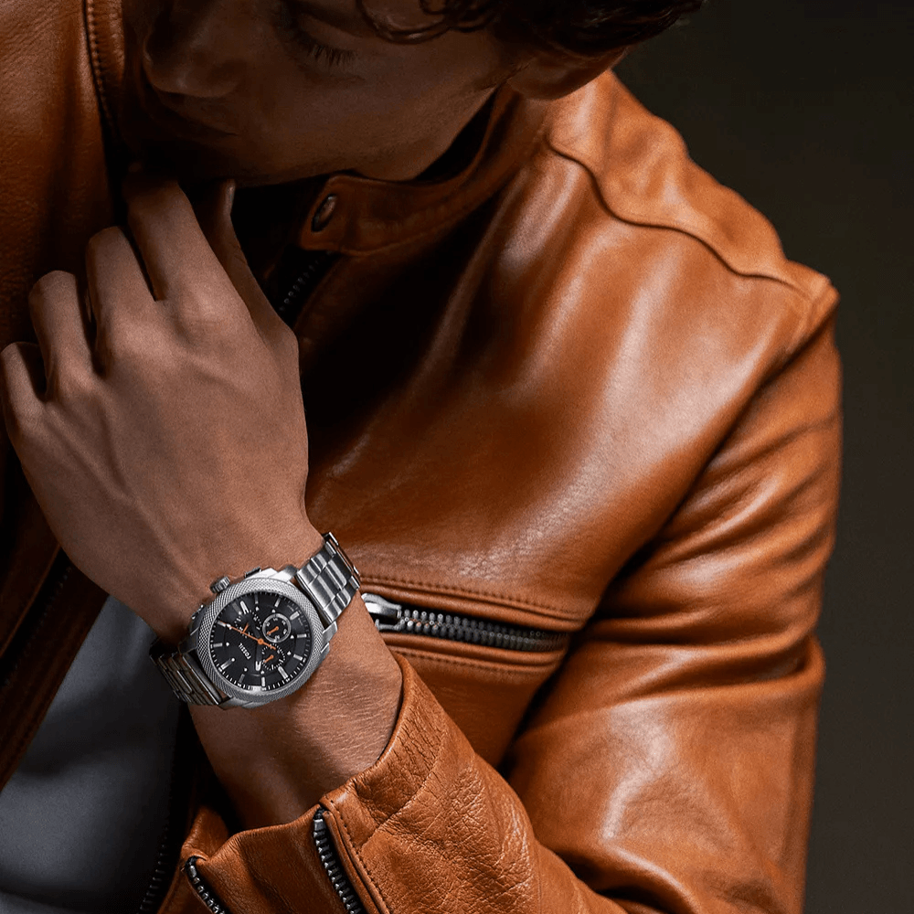 Relógio Fossil Masculino Machine Prata - FS6095/1PN - 5