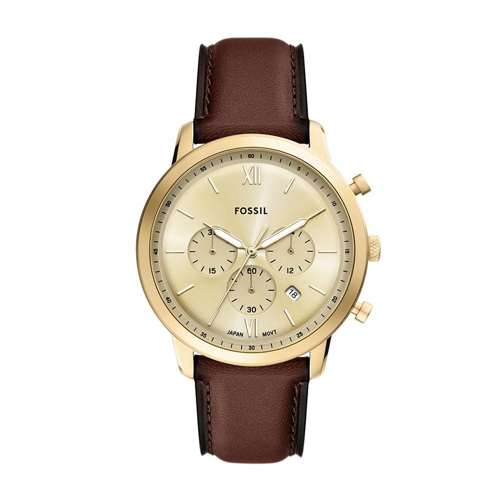 Relógio Fossil Masculino Neutra Dourado - FS6113/0DN - 1