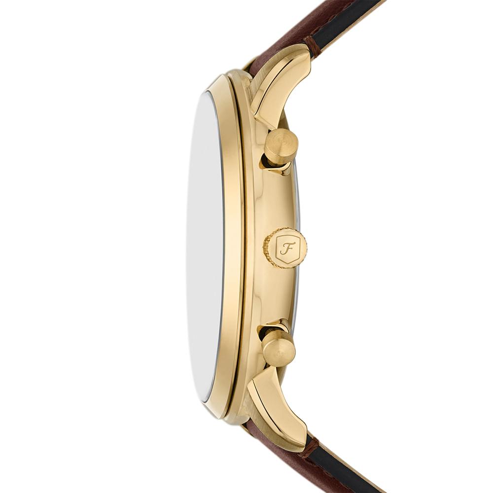 Relógio Fossil Masculino Neutra Dourado - FS6113/0DN - 2