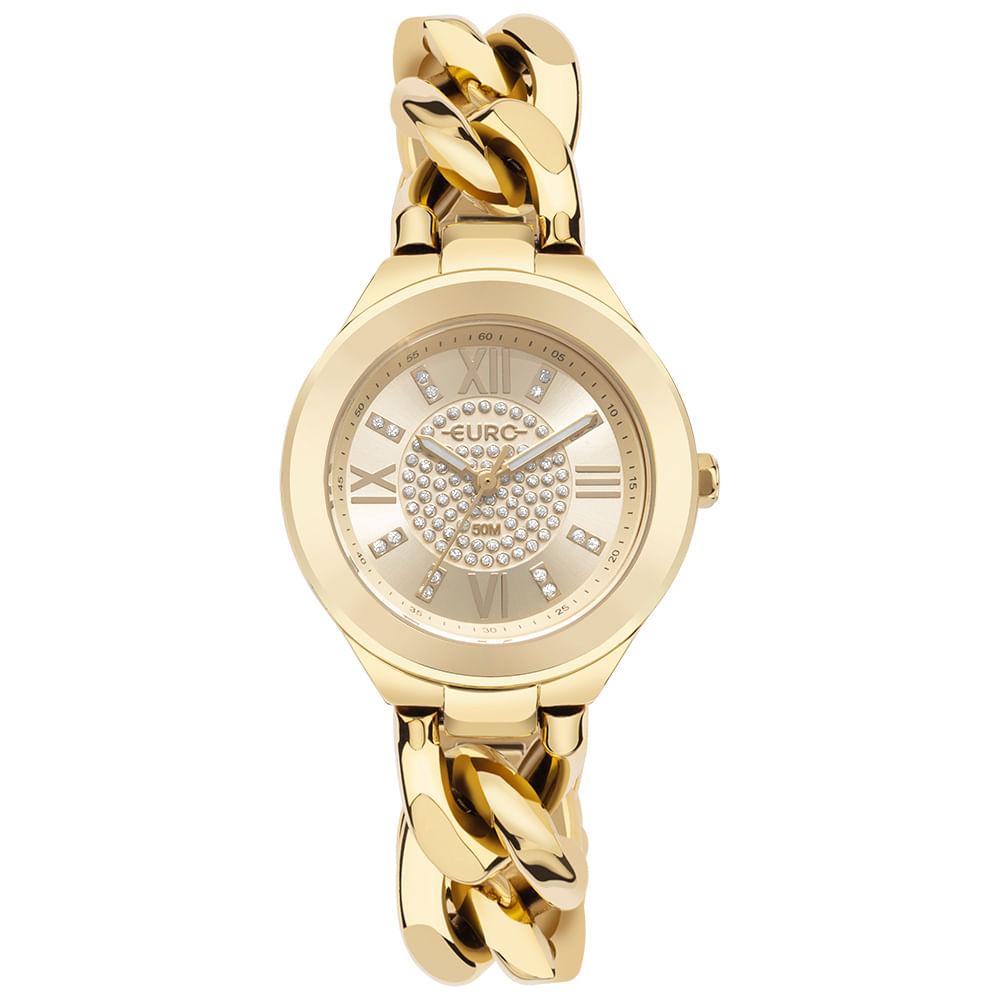 Relógio Euro Feminino Chains Dourado - EU2035YYB/4D - 2