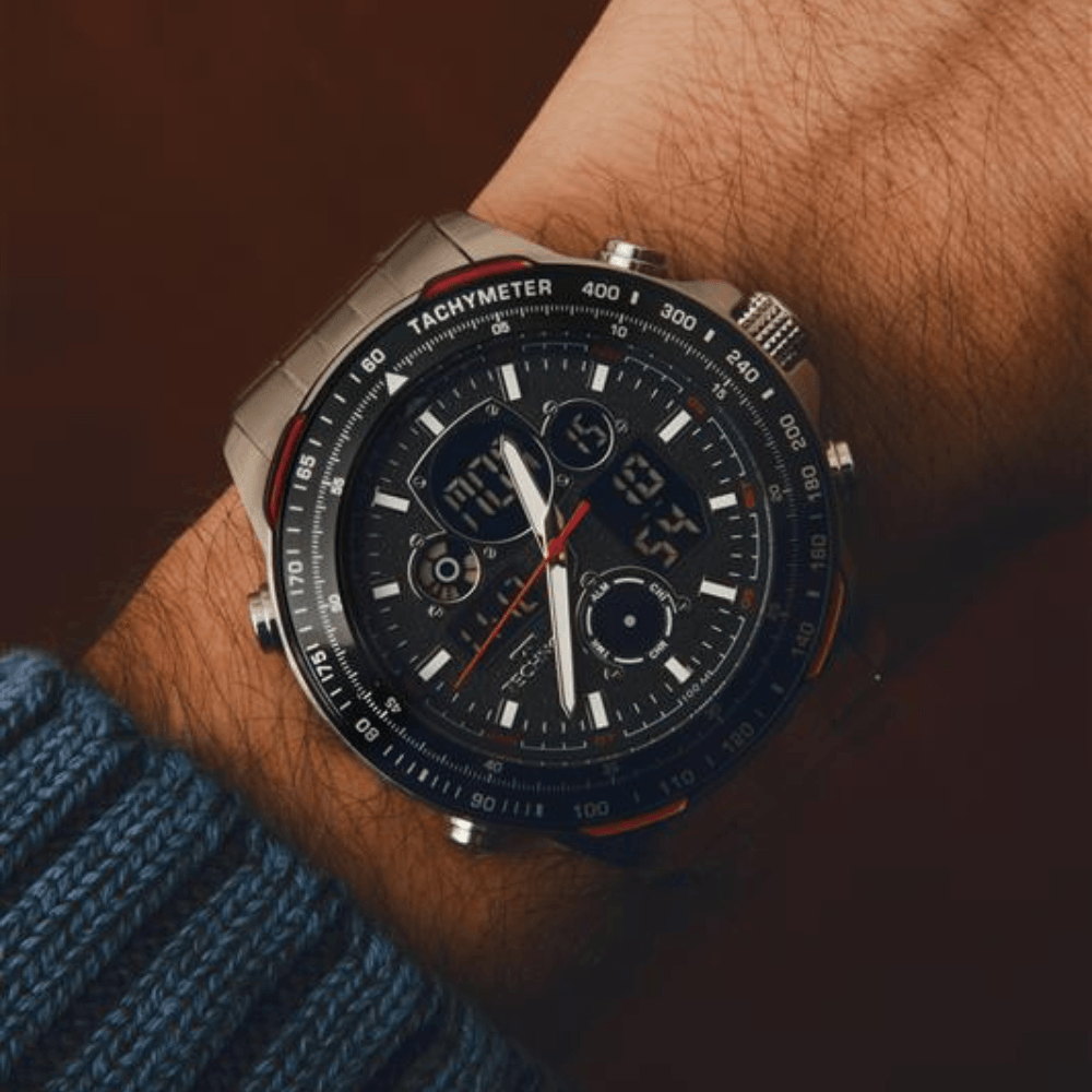 Relógio Technos Masculino Digitech Prata - BJ4130AD/T1P - 5