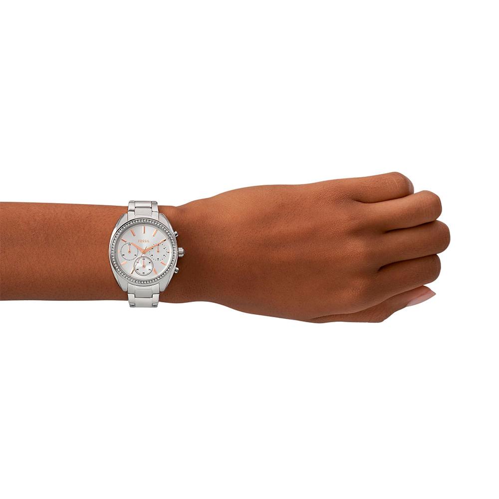 Relógio Fossil Feminino Vale Prata - BQ3657/1KI - 2