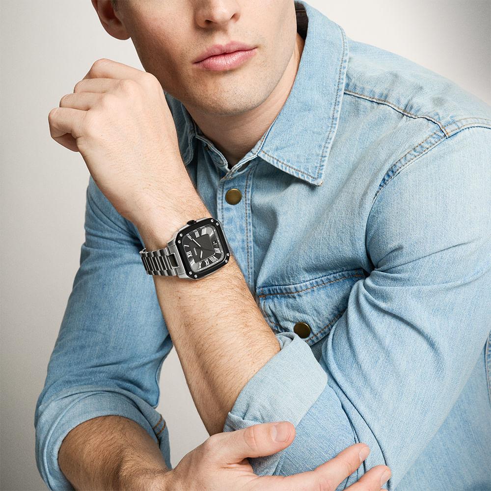 Relógio Fossil Masculino Crosby Prata - FS6122/1CN - 5