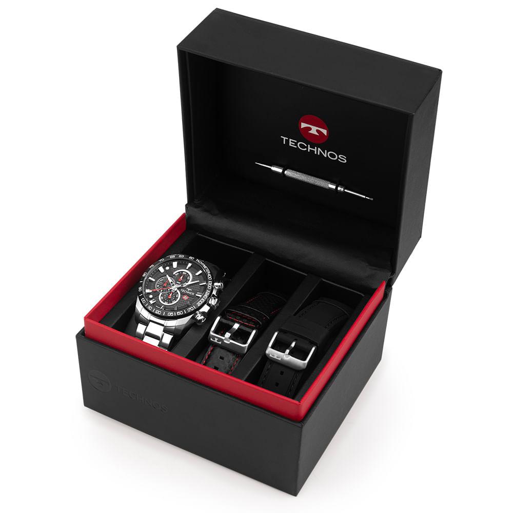 Relógio Technos Masculino Carbon Prata - OS1ABS/T1P - 4