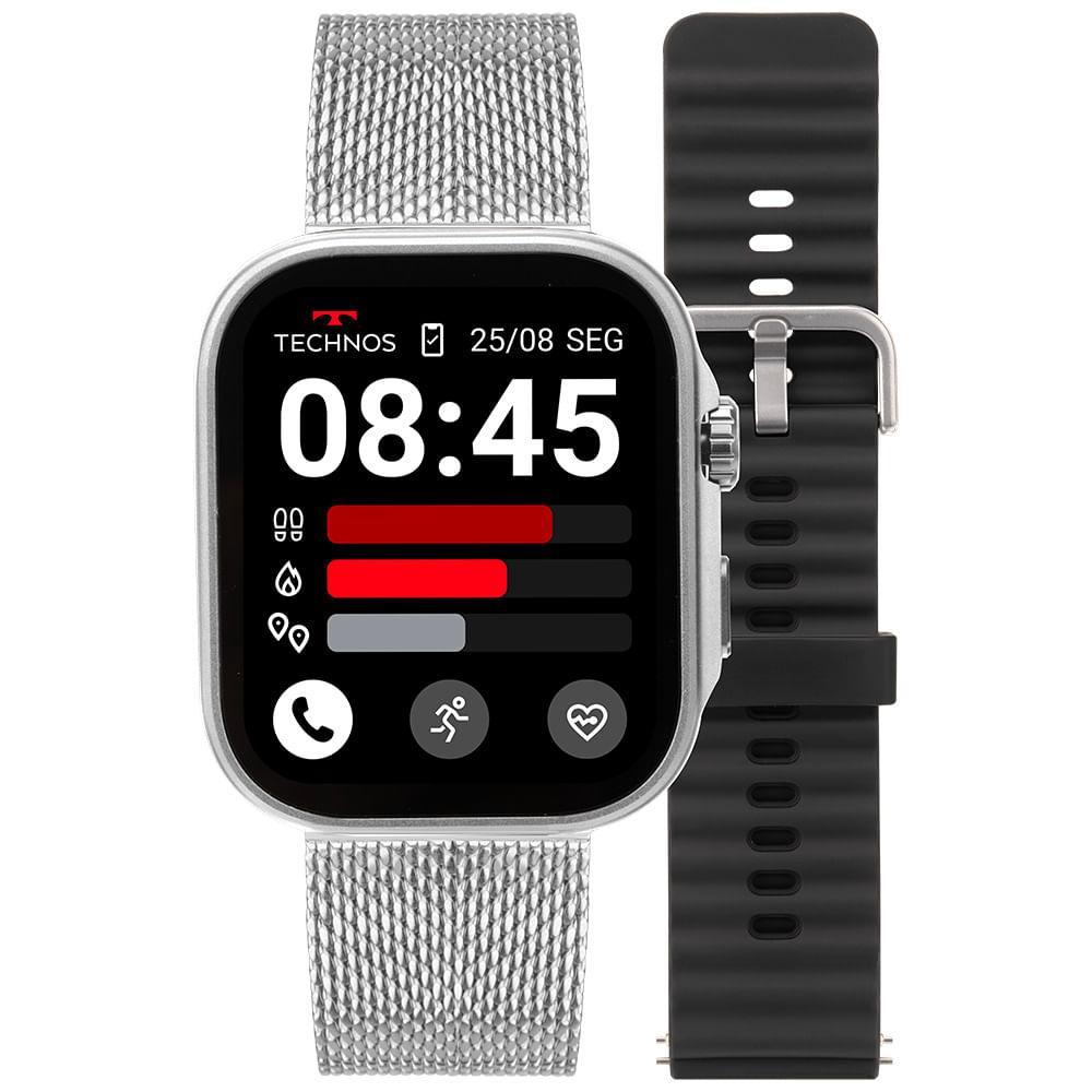 Smartwatch Technos Connect Max Call Prata - TMAXCAB/9K - 1