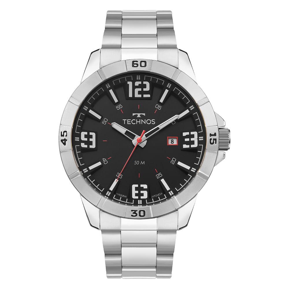 Relógio Technos Masculino Racer Prata - 2115UAK/1R - 1