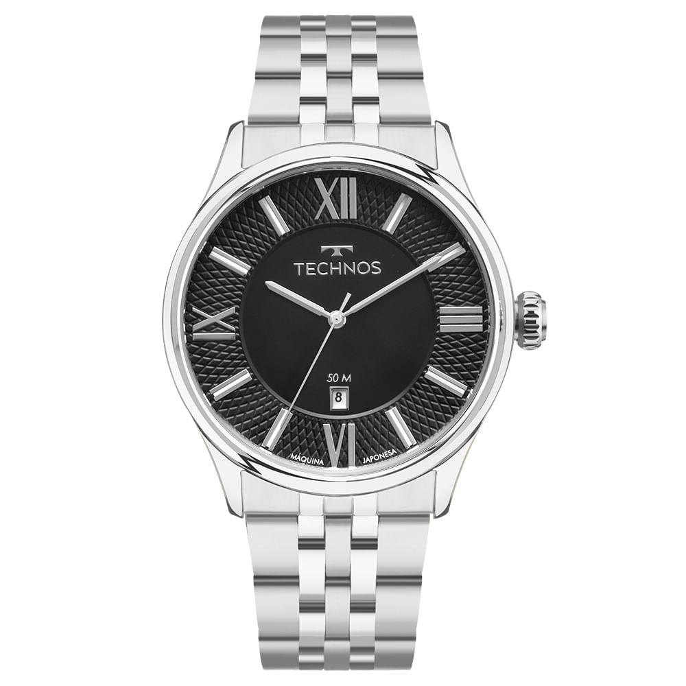 Relógio Technos Masculino Executive Prata - 2115UAU/1P - 1