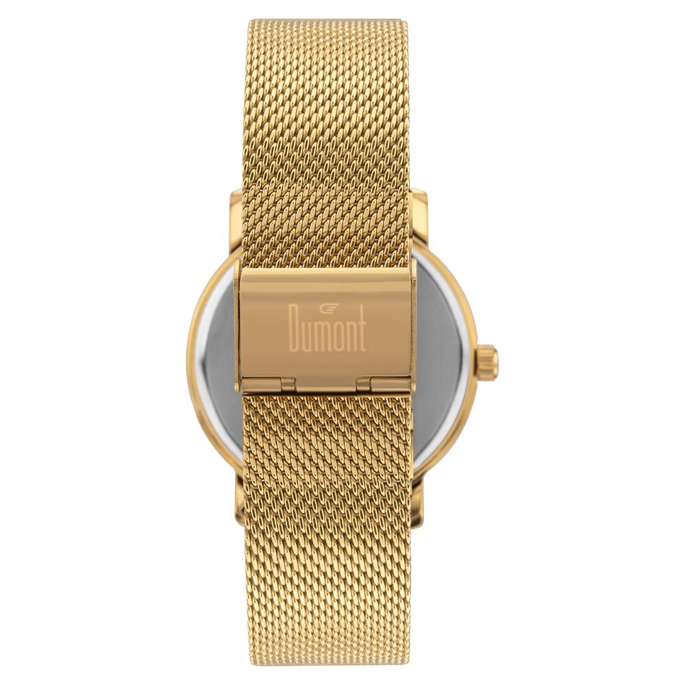 Relógio Dumont Masculino Traveller Dourado - DU2035MOZ/4P - 3