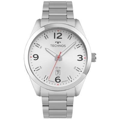 Relógio Technos Masculino Militar Prata - 2115TZP/1B