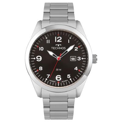 Relógio Technos Masculino Militar Prata - 2115TYR/1P