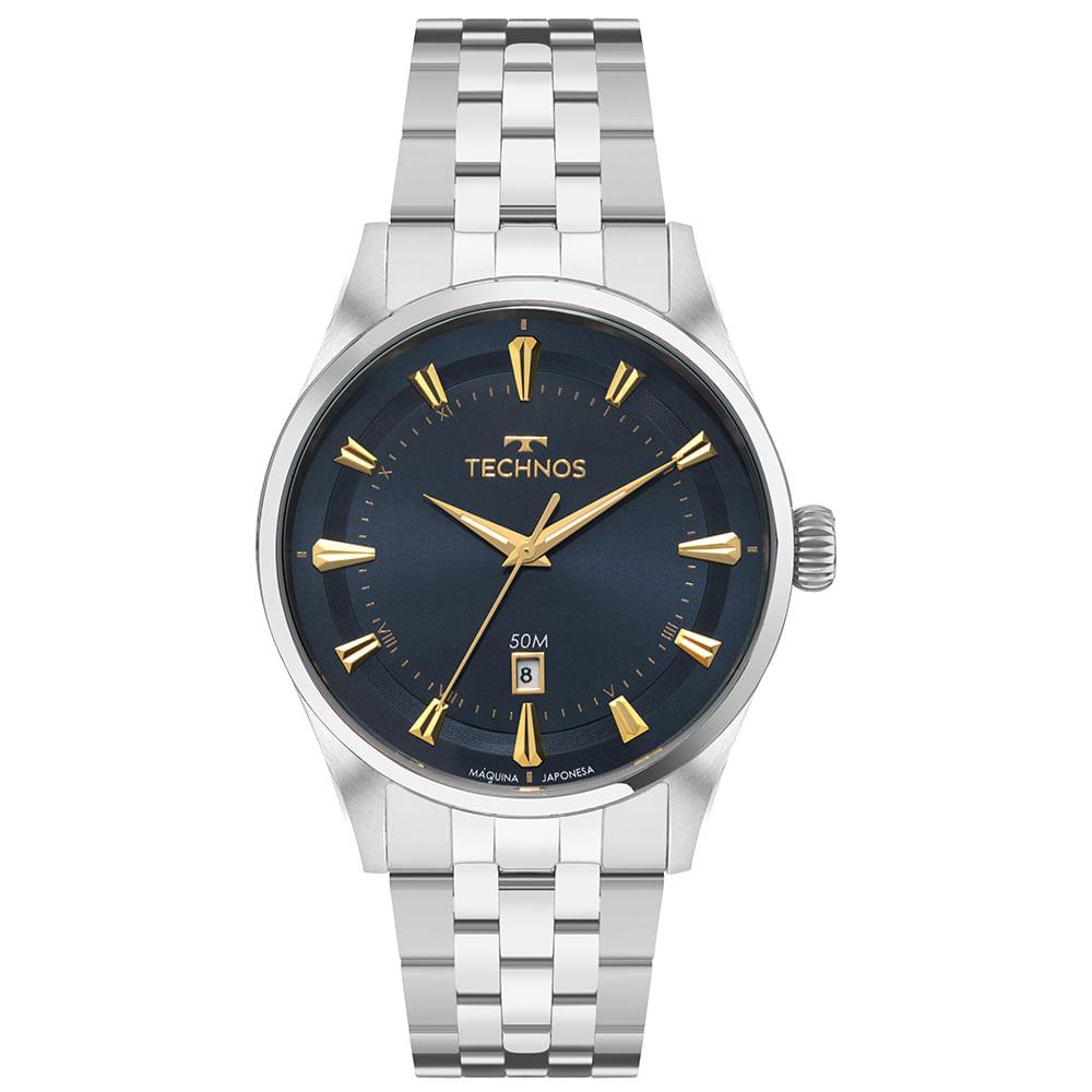 Relógio Technos Masculino Executive Prata - 2115UAM/1A - 1