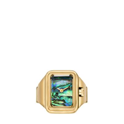 Relógio Anel Fossil Feminino Dourado - ES5411/1PN