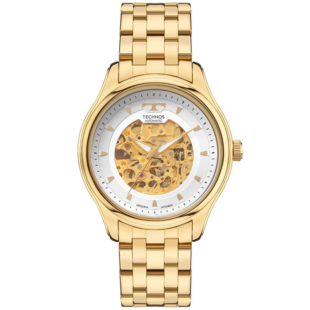 Relógio Technos Masculino Automatico Dourado - 8N24AR/1K - 1