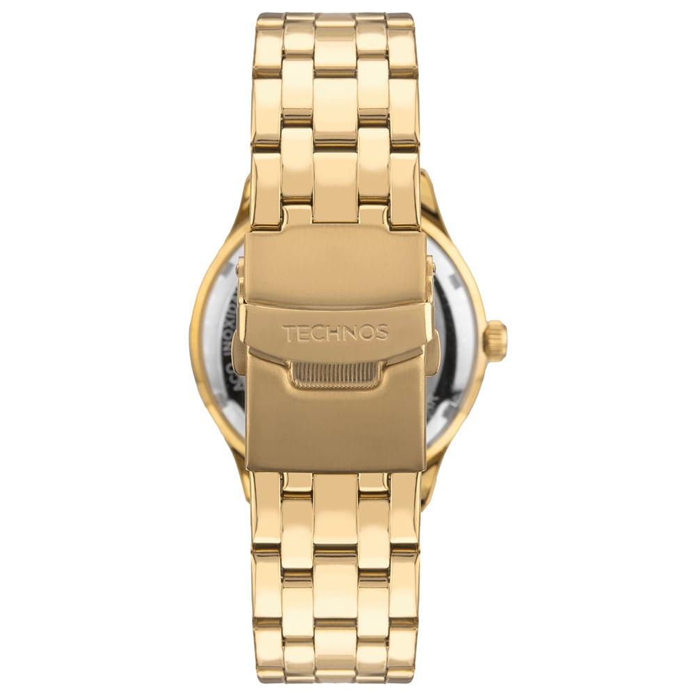 Relógio Technos Masculino Automatico Dourado - 8N24AR/1K - 3