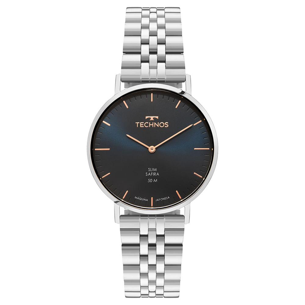 Relógio Technos Masculino Slim Prata - 2025LUH/1A - 1