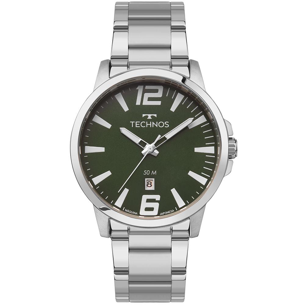 Relógio Technos Masculino Racer Basico Prata - 2115UCN/1V - 1