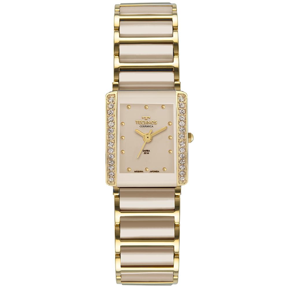 Relógio Technos Feminino Ceramic Sapphire Dourado - 5Y30XP/1X - 1