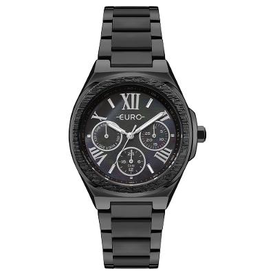 Relógio Euro Feminino Multiglow Preto - EU6P79AH/4P