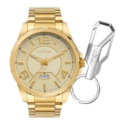 Kit Relógio Condor Masculino Speed Dourado - CO2117BR/K4