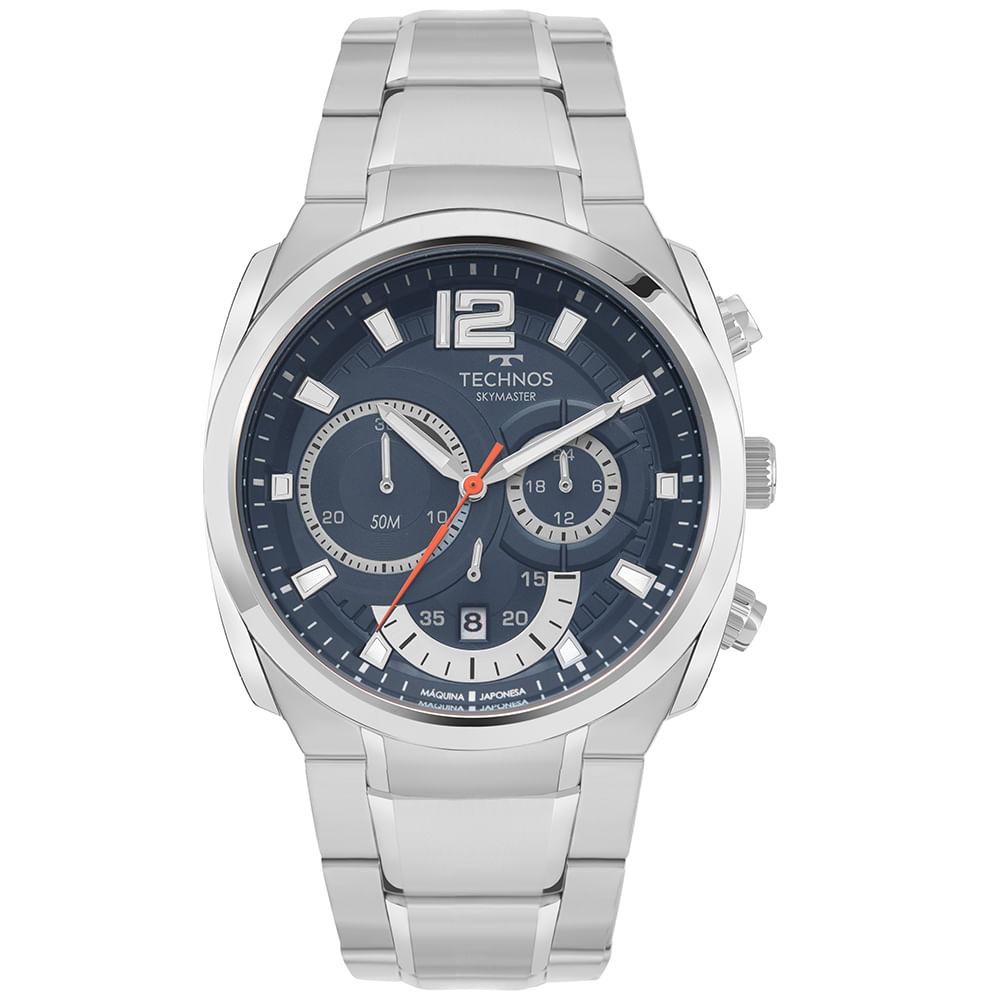 Relógio Technos Masculino Skymaster Prata - JS25BCT/1A - 1