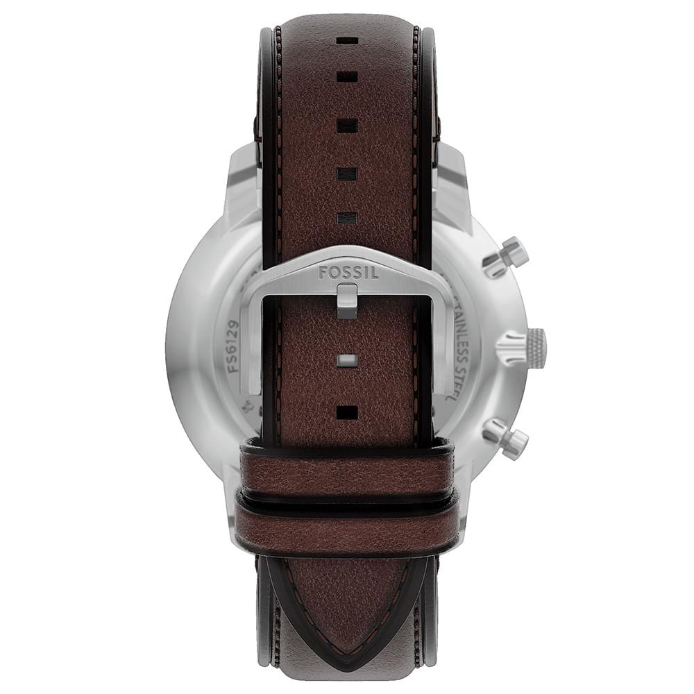 Relógio Fossil Masculino Neutra Prata - FS6129/0CN - 5
