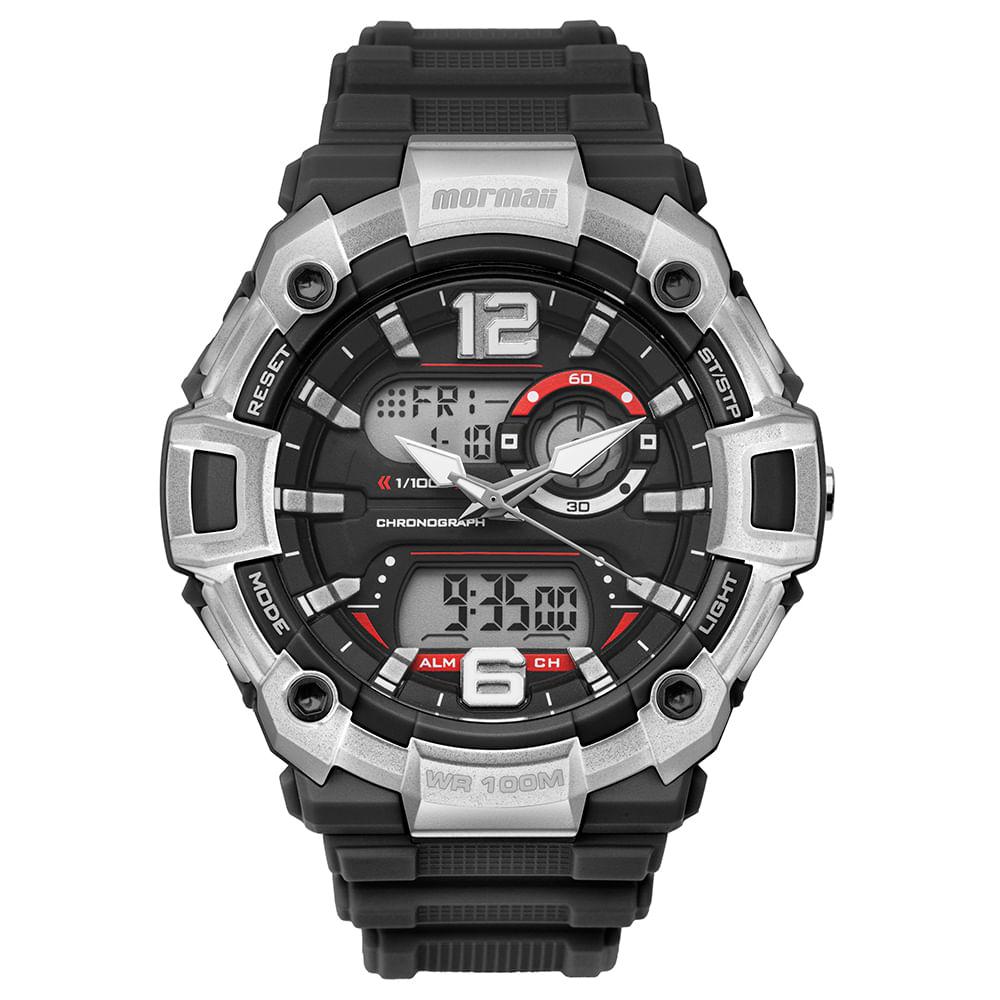Relógio Mormaii Masculino Action Preto - MO17738R/8P - 1