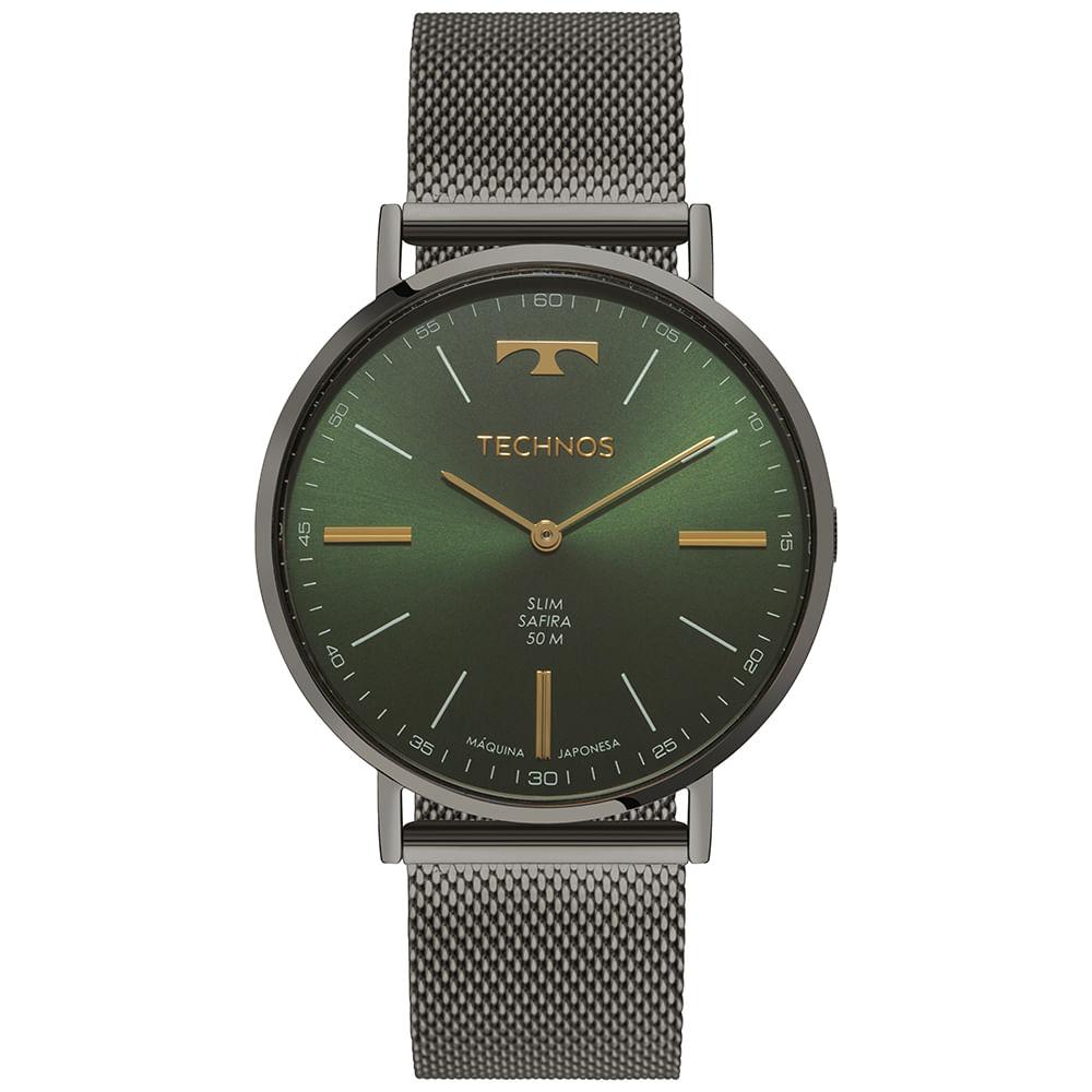 Relógio Technos Masculino Slim Grafite - 2025LUL/1V - 1