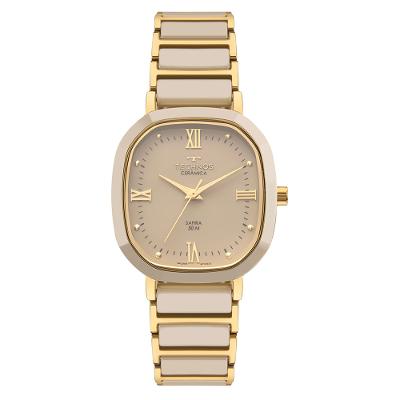 Relógio Technos Feminino Ceramic Sapphire Dourado - 2035NER/1X