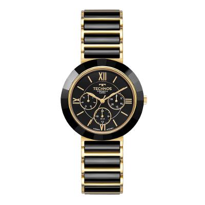 Relógio Technos Feminino Cerâmica Dourado - 6P29AMJ/1P