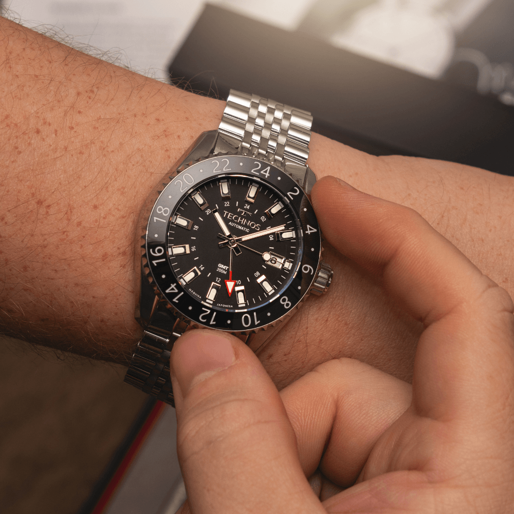 Relógio Technos Masculino Automatico GMT Prata - NH34AA/T1P - 5