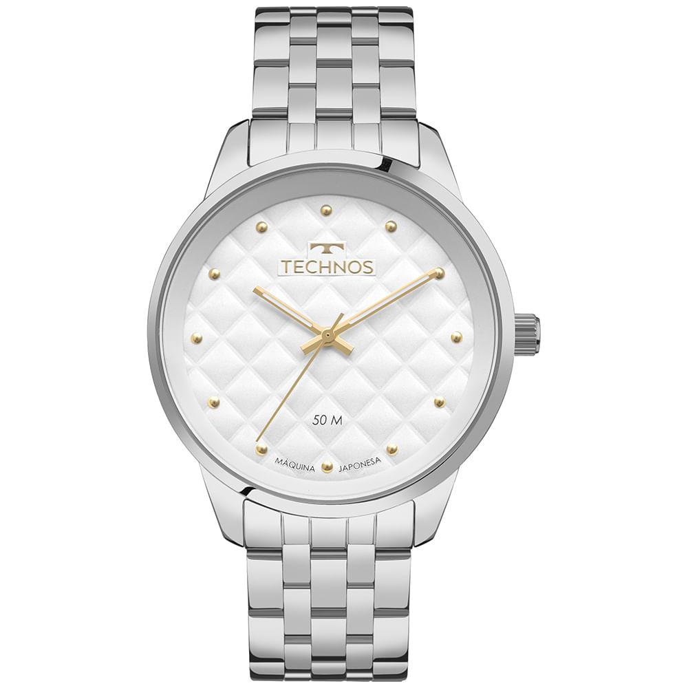 Relógio Technos Feminino Brilho Prata - 2035NEP/1K - 1