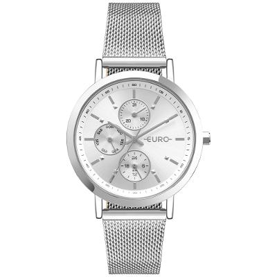 Relógio Euro Feminino Multiglow Prata - EU6P27AA/4K