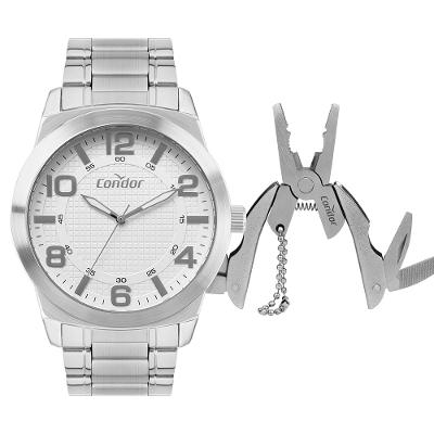 Kit Relógio Condor Masculino Drive Prata - CO2036MZB/K4K