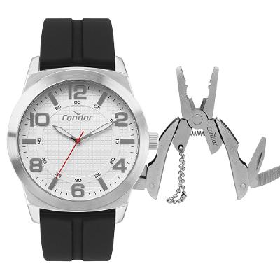 Kit Relógio Condor Masculino Drive Prata - CO2036MZD/K5P