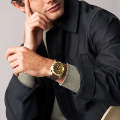 Relógio Fossil Masculino Machine Dourado - ME3278/0DN