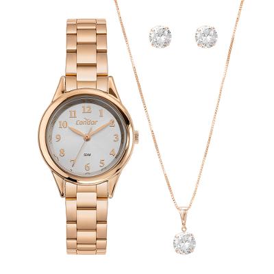 Kit Relógio Condor Feminino Mini Rosé - CO2035OAJ/K4K