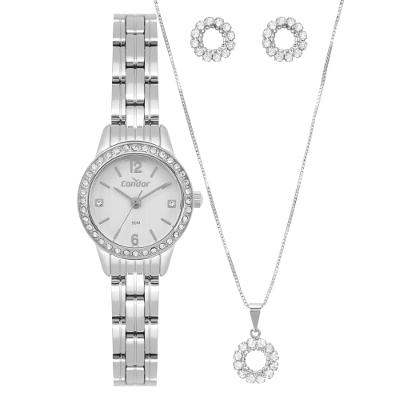 Kit Relógio Condor Feminino Mini Prata - CO2035OAR/K4K