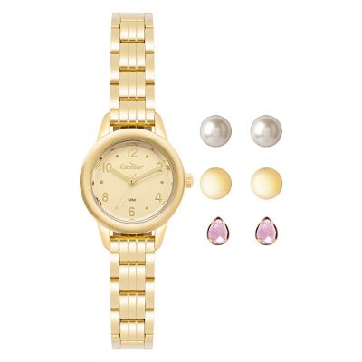 Kit Relógio Condor Feminino Mini Dourado - CO2035NZM/K4X