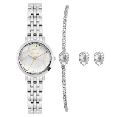 Kit Relógio Condor Feminino Elegante Prata - CO2035OAU/K4K