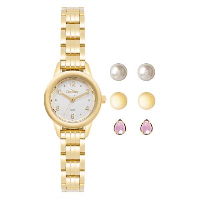 Kit Relógio Condor Feminino Mini Dourado - CO2035NZM/K4K